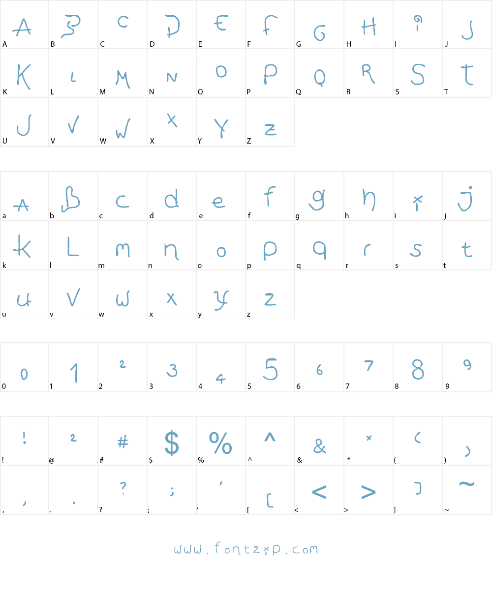 LA boomerang Font Character